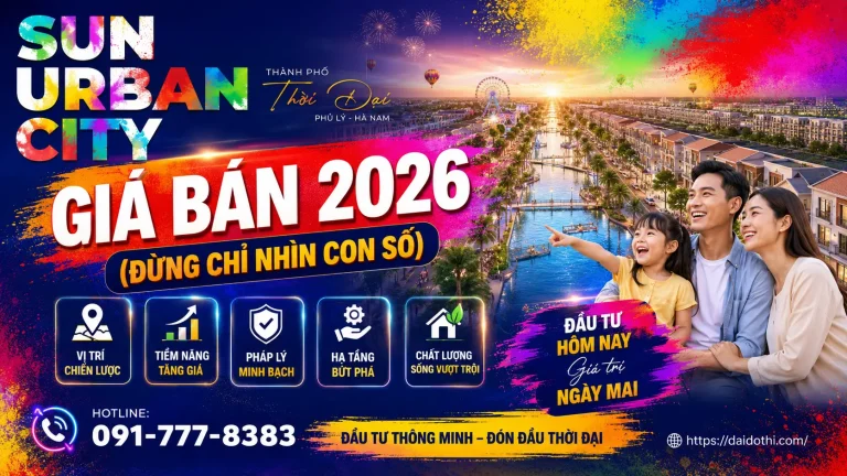 Sun Urban City giá bán 2026: Đừng chỉ nhìn con số
