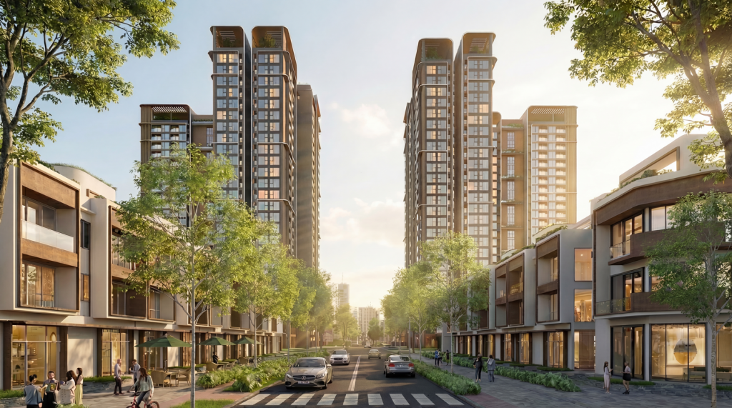 Đánh giá Vista Văn La Hà Đông Phối cảnh tổng thể khu đô thị