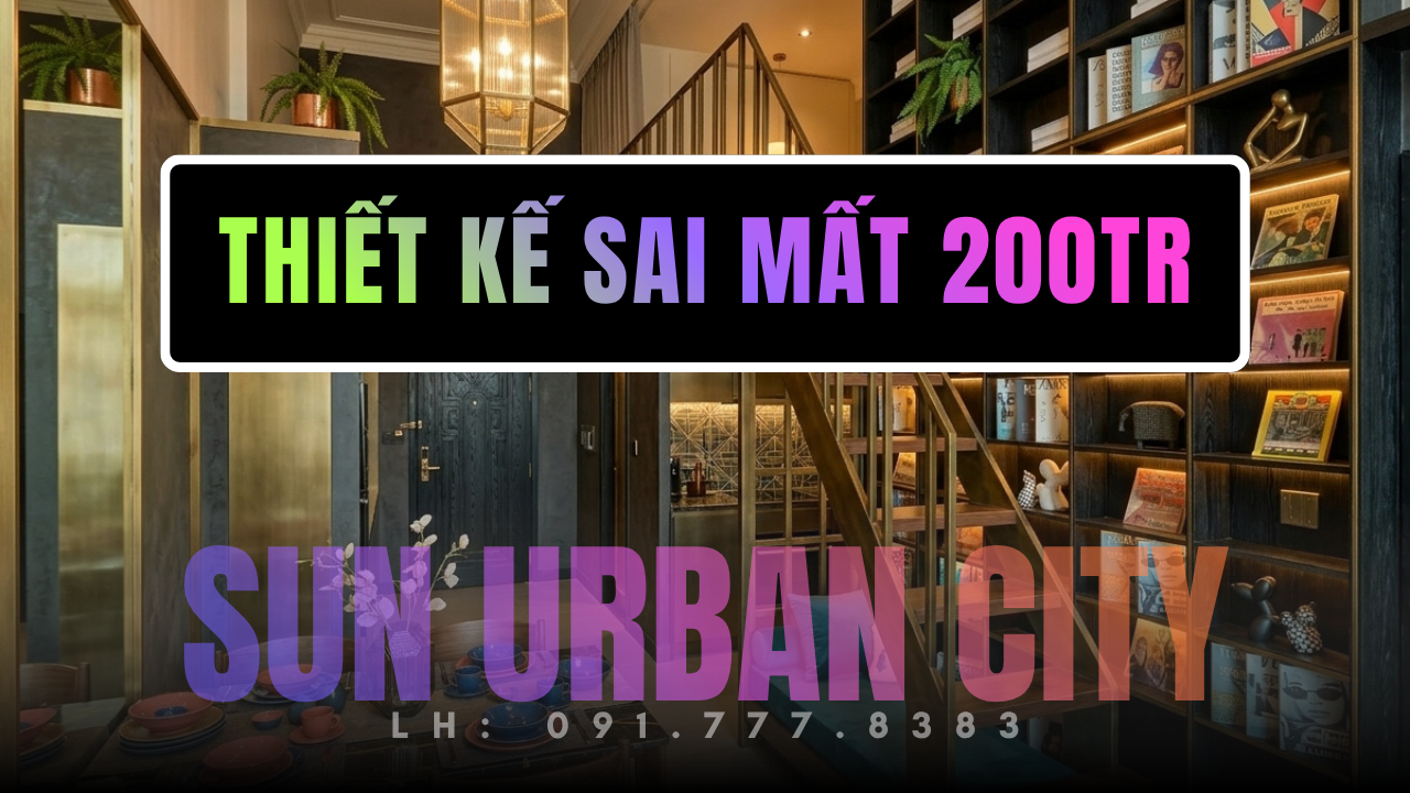 Thiết kế nội thất căn hộ Sun Urban City hiện đại tối ưu không gian tầng lửng
