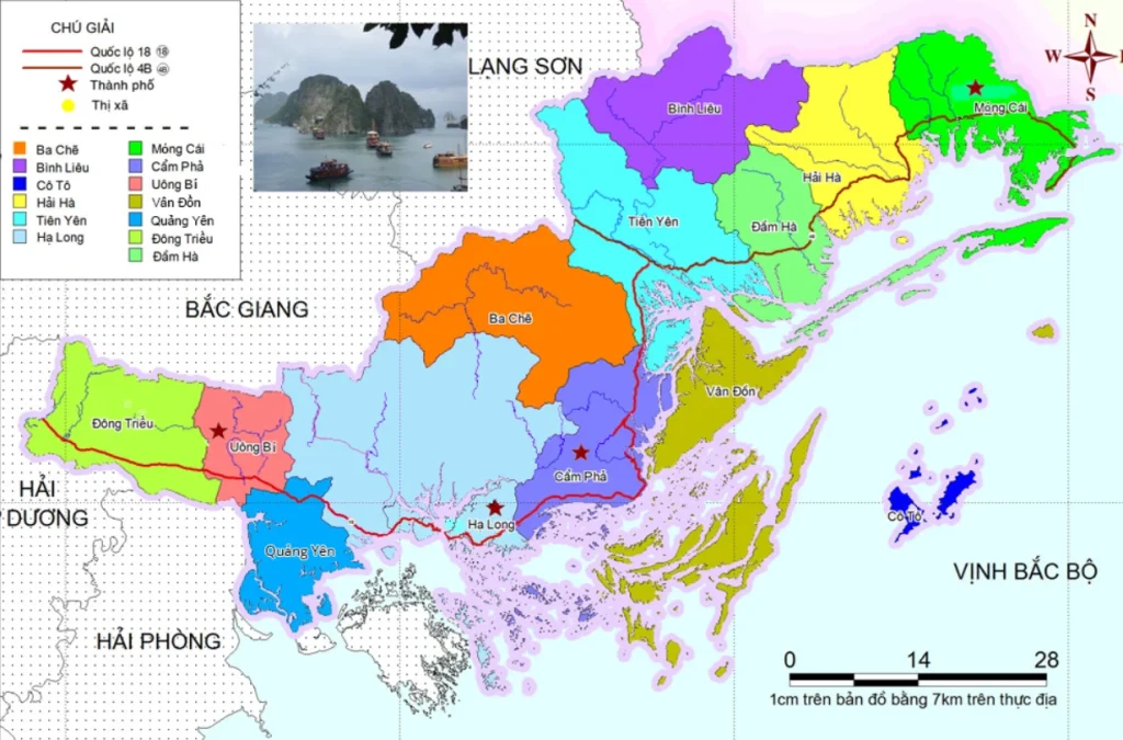 Bản Đồ Hành Chính Tỉnh Quảng Ninh