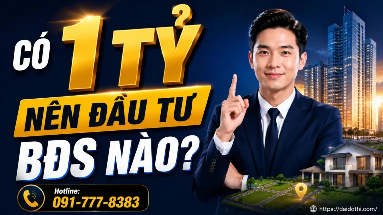 có 1 tỷ nên đầu tư bđs nào để tăng trưởng bền vững