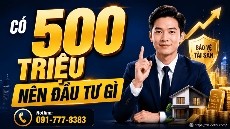 Đầu tư 500 triệu đồng vào bất động sản tại đô thị lớn.
