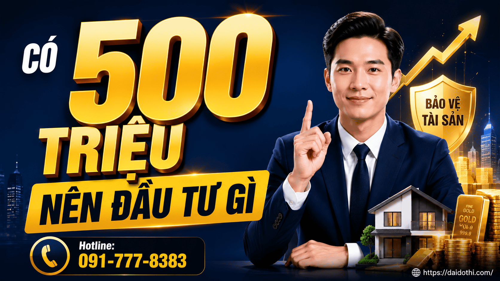 Đầu tư 500 triệu đồng vào bất động sản tại đô thị lớn.