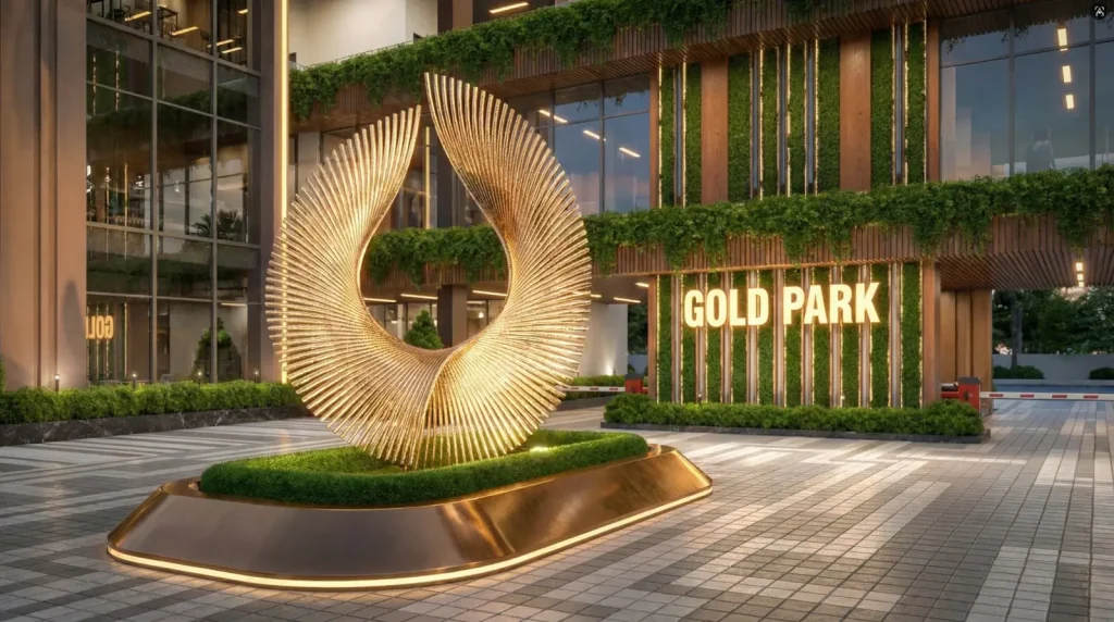 biểu tượng tòa căn hộ gold park bắc giang
