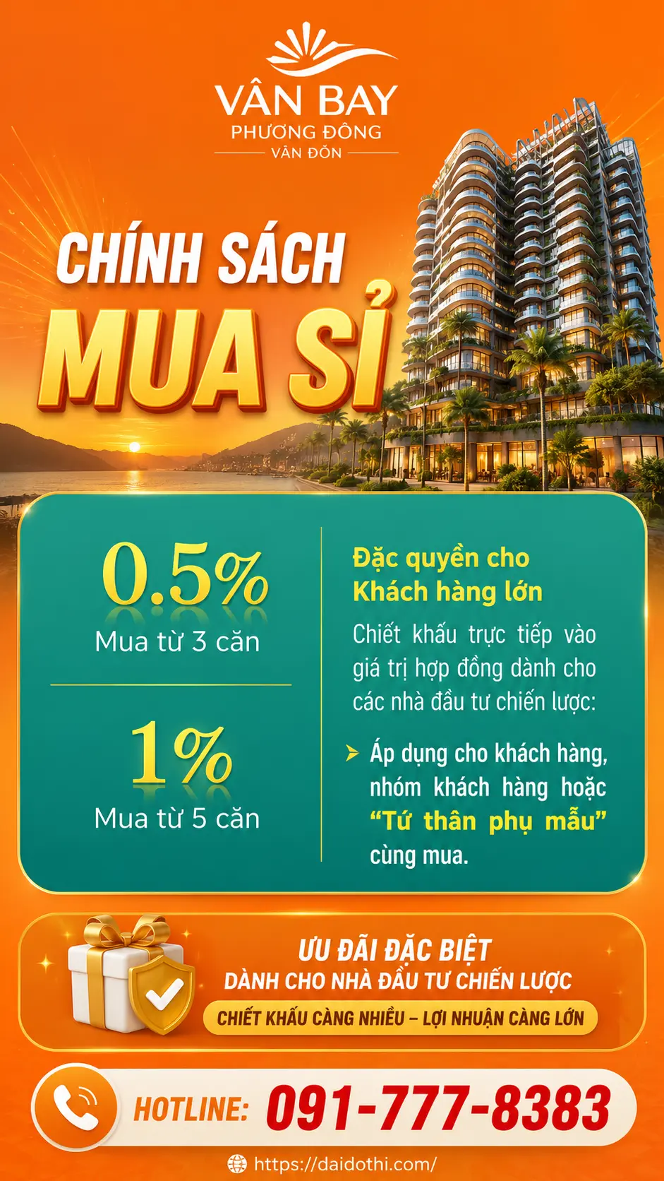 Chính sách bán hàng sỉ dự án Vân Bay Vân Đồn 2026