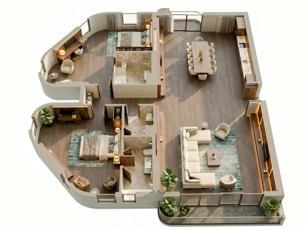 Căn hộ 2 phòng ngủ Vân Bay view vịnh Bái Tử Long Vân Đồn