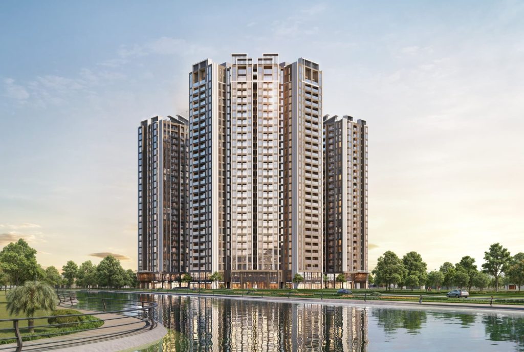 phối cảnh dự án greenera southmark nhìn từ sông tô lịch
